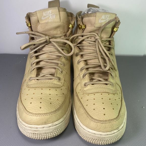 Nike SF Air Force 1 Mid GS 'Mushroom' Sneaker Shoes Boys (Size: 6y) AJ0424-200 - Picture 2 of 6